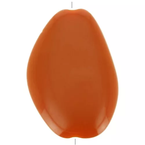 Cuenta de resina opaca irregular plana 38x26 mm - Fauve x1