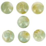 Cabujón acrílico redondo 18 mm - Verde Lima jaspeado x1
