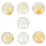 Cabujón acrílico redondo 18 mm - Marfil jaspeado x1