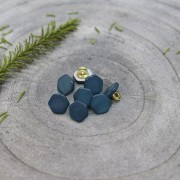 Botón de metal y nácar - Atelier Brunette Quartz 10mm - River x1