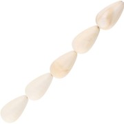 Perlas de resina opaca 14x8 mm - Crema jaspeado x6