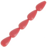 Perlas de resina opacas 14x8 mm - Terracota x6