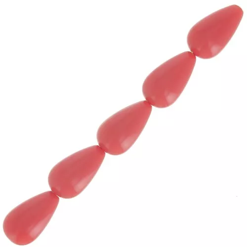 Perlas de resina opacas 14x8 mm - Terracota x6