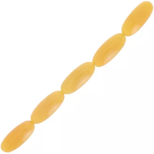 Cuenta con forma de oliva en resina translúcida 16x7 mm - Amarillo miel jaspeado x12