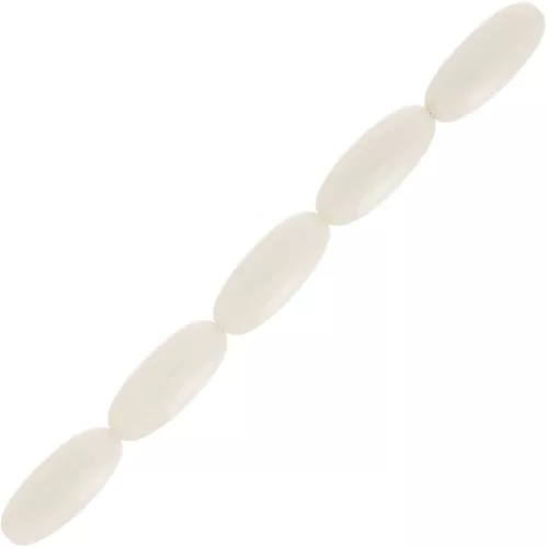 Cuentas de resina de oliva 16x7 mm - Crudo x12