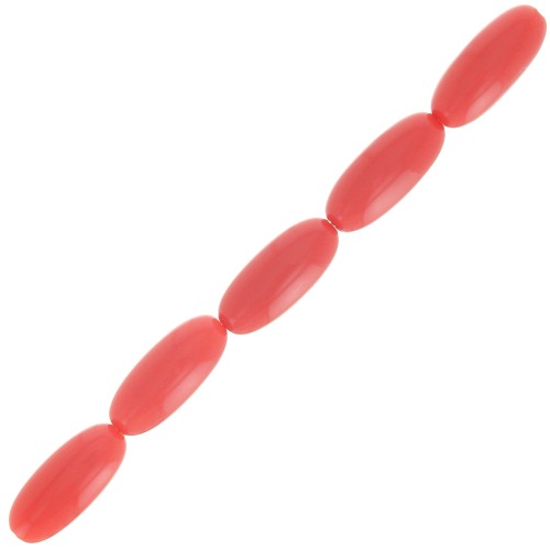 Cuentas de resina de oliva 16x7 mm - Terracota x12