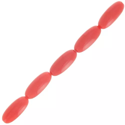 Cuentas de resina de oliva 16x7 mm - Terracota x12