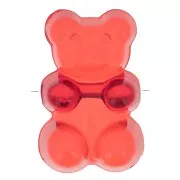 Juego de cuentas osito 19x12 mm - Agujero horizontal - Multicolor x10