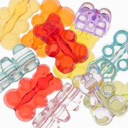 Juego de cuentas osito 19x12 mm - agujero vertical - Multicolor x10|raw }}