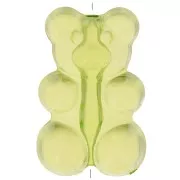 Juego de cuentas osito 19x12 mm - agujero vertical - Multicolor x10