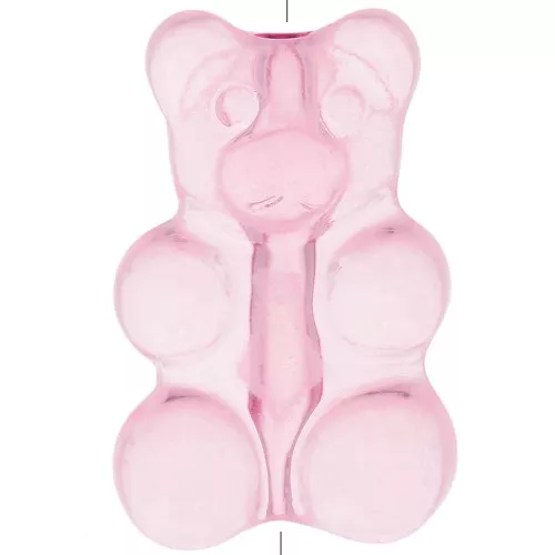 Cuenta ostio 17x11 mm - agujero vertical - Rosa claro x1