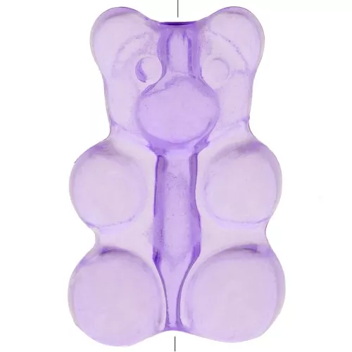Cuenta ostio 17x11 mm - agujero vertical - Morado x1