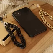 Eslabón ovalado de plástico trenzado 23x16 mm - Plateado mate x1