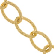 Cadena de aluminio Forçat eslabón 17,9 mm - eslabones abiertos -Dorado x50cm