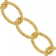 Cadena de aluminio Forçat eslabón 17,9 mm - eslabones abiertos -Dorado x50cm