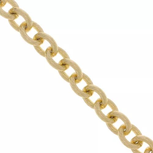 Cadena de aluminio Forçat malla 16,9 mm - eslabones abiertos - Dorado x50cm