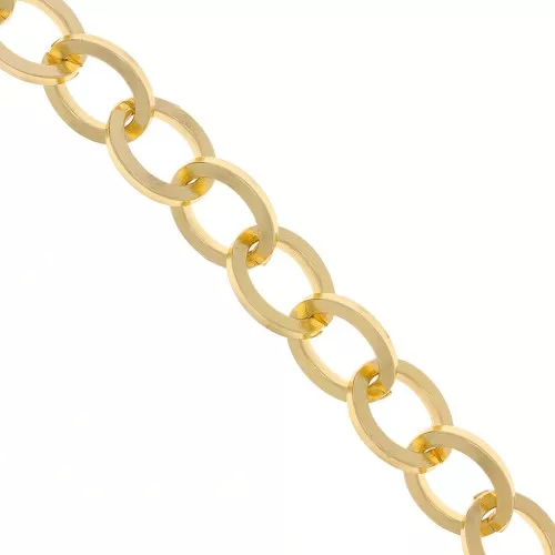 Cadena de aluminio Forçat malla 18,5 mm - eslabones abiertos - Dorado x50cm