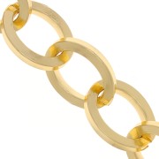 Cadena de aluminio Forçat malla 18,5 mm - eslabones abiertos - Dorado x50cm