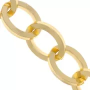 Cadena de aluminio Forçat malla 18,5 mm - eslabones abiertos - Dorado x50cm