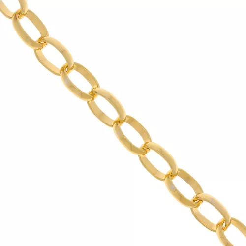 Cadena de aluminio Jaseron ovalada 15 mm - eslabones abiertos - Dorado x50cm
