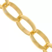Cadena de aluminio Jaseron ovalada 15 mm - eslabones abiertos - Dorado x50cm