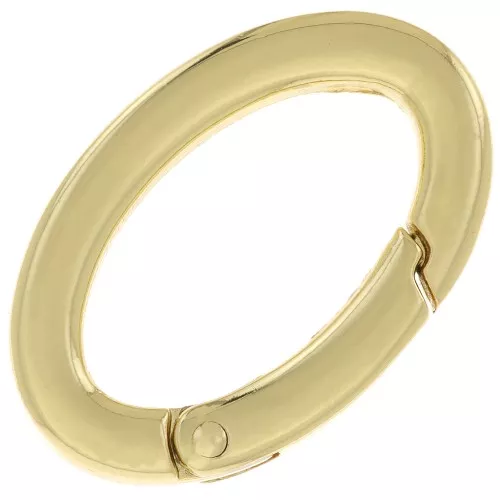 Cierre ovalado mosquetón 30 mm - Chapado en oro x1