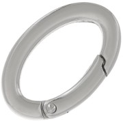 Cierre ovalado mosquetón 30 mm - Rodio x1|raw }}