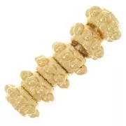 Arandelas estampadas - Forma de flor 6 mm - Dorado con oro fino x6