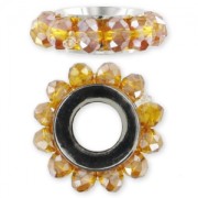 Colgante arandelas facetadas 18 mm Topaz AB x1|raw }}