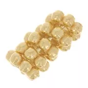 Cuentas florales 6 mm - Dorado con oro fino x10