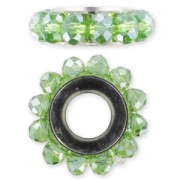 Colgante arandelas facetadas 18 mm Peridot AB x1|raw }}