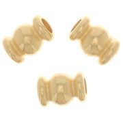 Perlas de tubo redondeadas 5x3 mm - Dorado con oro fino x5|raw }}