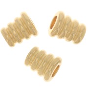 Cuentas cónicas trabajadas 5,5x5 mm - Dorado con oro fino x5|raw }}