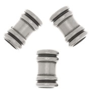Cuentas de tubo trabajadas de 9x6 mm - Plateado antiguo x5|raw }}