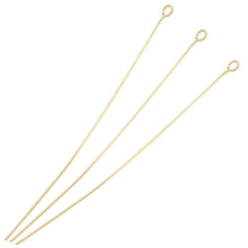 Bastón cabeza redonda 70x0.7 mm de Acero inox Dorado 304L x6