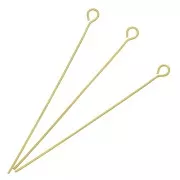 Bastón cabeza redonda 50x0.7 mm de Acero inox Dorado 304 x6