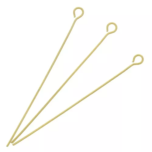 Bastón cabeza redonda 50x0.7 mm de Acero inox Dorado 304 x6