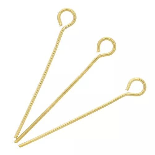Bastón cabeza redonda 26x0.7 mm de Acero inox Dorado 304 x6