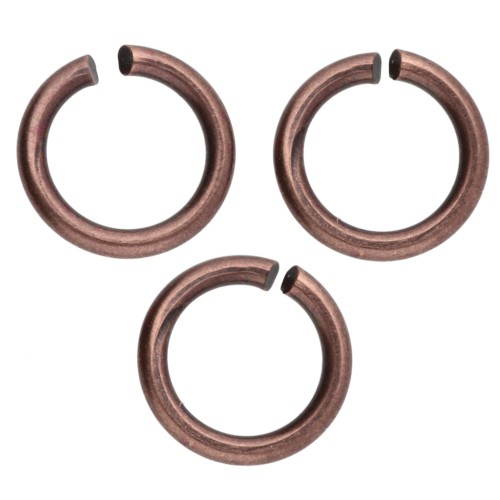 Anillas abiertas 7x1 mm cobre antiguo x50