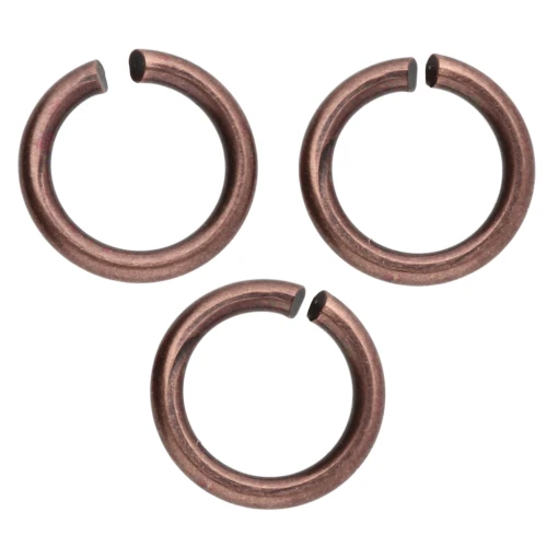 Anillas abiertas 7x1 mm cobre antiguo x50