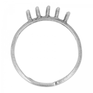 Anillo 10 anillas plateado envejecido