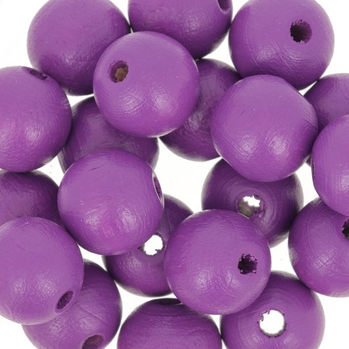 Redondas de madera 10 mm Amethyst x10