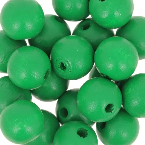 Redondas de madera 10 mm Verde oscuro x10