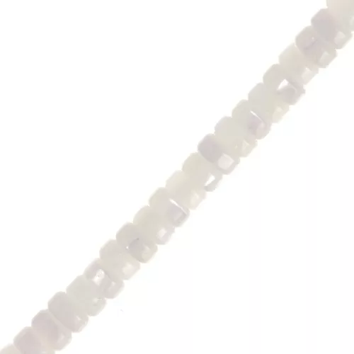 Cuentas redondas de nácar Heishi 4x2 mm - Natural x39cm