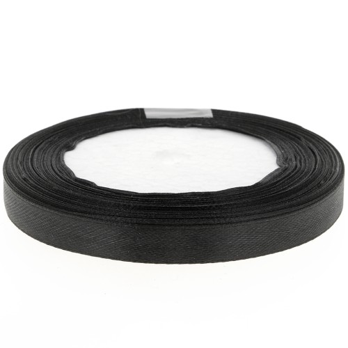 Cinta de raso de 10 mm - Negra x20m