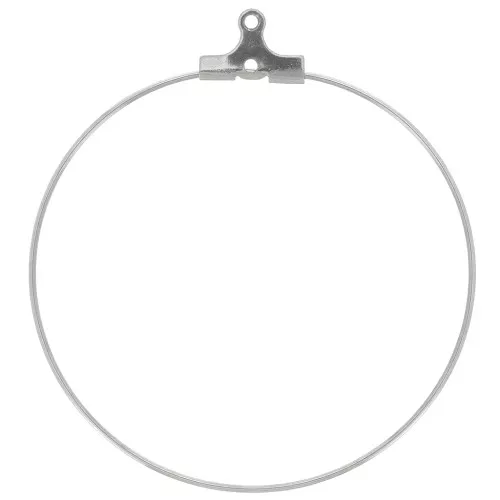 Soportes para pendientes - Creoles para decorar 40 mm - Acero inoxidable 304L x2