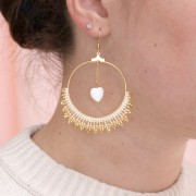 Soportes para pendientes - Creoles para decorar 40 mm - Acero inoxidable 304L x2