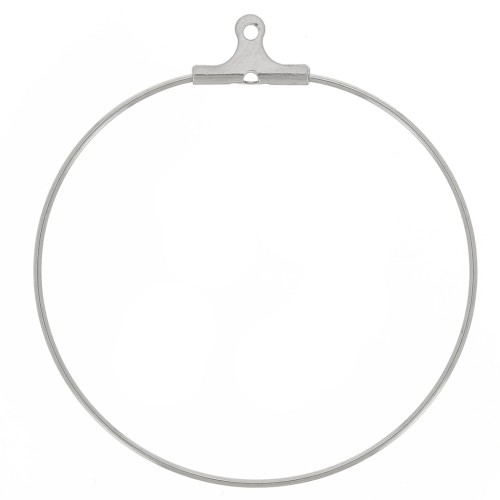 Pendientes de aro decorativos 35 mm - Acero inoxidable 304 x2