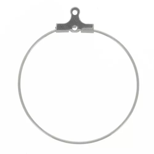 Pendientes de aro decorativos 30 mm - Acero inoxidable 304L x2