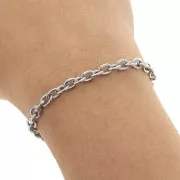 Cadena de malla Forçat 4,6 mm - Acero inoxidable 304 x50cm